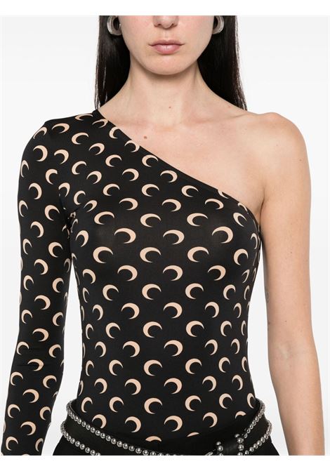 crescent moon top asymmetrical woman black MARINE SERRE | WTS014A CJER0001IT99